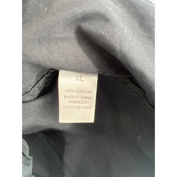 Pacsun Mens Fever Dream Embroidered Floral Black Button Up Shirt Casual Size XL - Picture 3 of 4